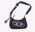DIESELHAND SHOULDER BAG VINTAGE RARE BLACK AUTHENTIC DESIGNER CROSS BODY