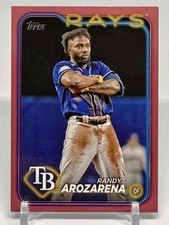 2024 Topps Series 1 - Randy Arozarena #284 Mother's Day Hot Pink /50
