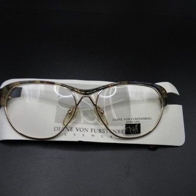 New Vintage Diane Von Furstenberg Eyeglass Frames DVF 922 Tortoise Gold Full Rim