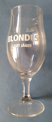 Biertulpe 0,3 L BLONDES LIEBT JÄGER (Sammlerstück)