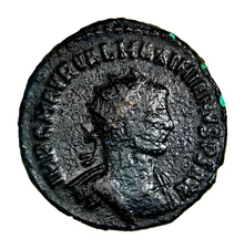 Maximianus AE Antoninianus Jupiter and Hercules Antioch AD 285  Roman Coin COA