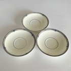 Set of 3 Wedgwood Amherst China Platinum Trim Leigh Shape Footed Cups & Saucers — photo 9