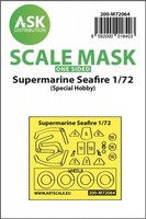 Spitfire Mk.21, Mk.22, Mk.24 / Seafire Mk.45, MK.46, Mk.47 One-Sided Mask / 1:72