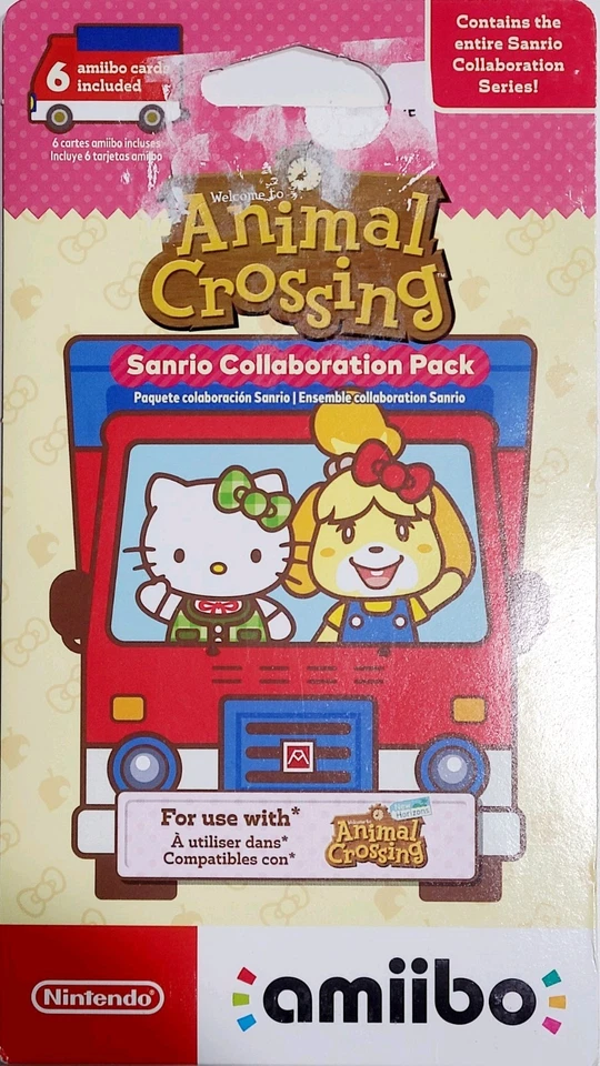 Nintendo Amiibo Animal Crossing Sanrio Hello Kitty Paquete de Colaboración - 6 Tarjetas  Foto 3 de 3