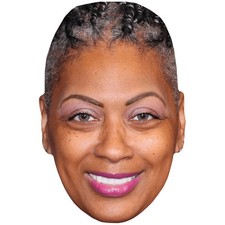 Katina Fields Smile Celebrity Mask, Flat Card Face, Fancy Dress Mask