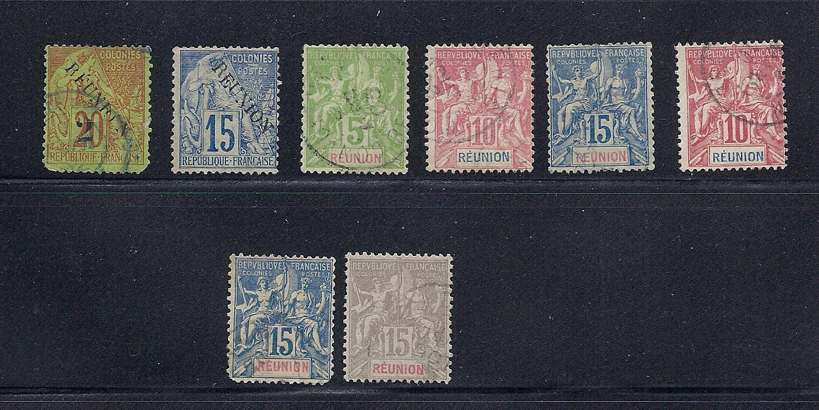 REUNION 1891-1905 (8 different) F USED *read desc* | eBay