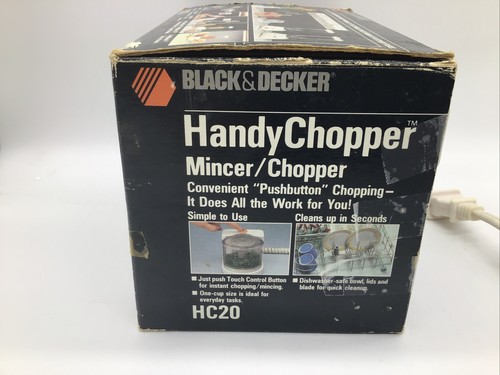 Vintage 1987 Black & Decker Small Handy Chopper Mincer HC20 Food Processor - Picture 16 of 20