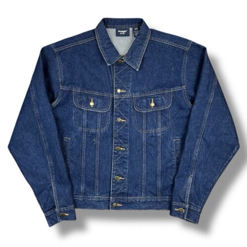 Vintage Wrangler Denim Jacket Cowboy Trucker Men’s Size Large USA Made 70s