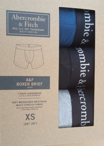 3x Abercrombie & Fitch Boxer Slip GR. XS Neuf Idée Cadeau, 3 Couleurs - Bild 1 von 6