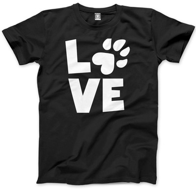 Love Paw Print - Katze Hund Haustierliebhaber Herren Unisex T-Shirt