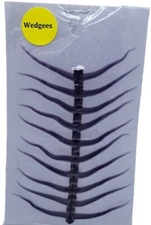 (20) 1.25" WEDGEE TAILS-ICE PLASTICS/PANFISH/BLUEGILL/CRAPPIE/ASSORTED COLORS