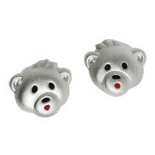 Kids Earrings Motif Little Bear Studs Bear Earrings 925 Silver
