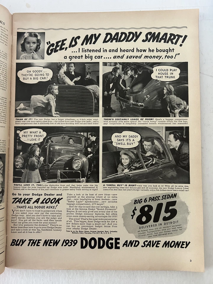 Журнал Life 17 июля 1939 г., Галифакс, ВОЛШЕБНИК СТРАНЫ ОЗ, Скарлетт О'Хара - Изображение 3 из 4