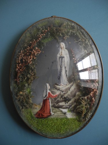 ancien cadre religieux verre
