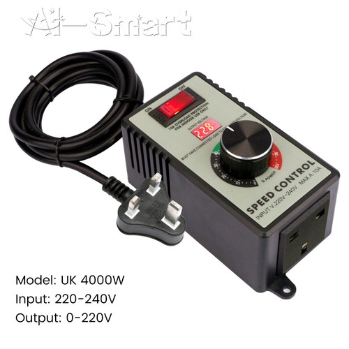 110V/220V Electric Motor Rheostat Variable Speed Controller For Router Fan 4000W - Picture 26 of 27