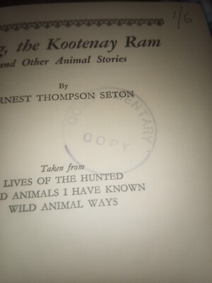 KRAG, THE KOOTENAY RAM AND OTHER ANIMAL STORIES