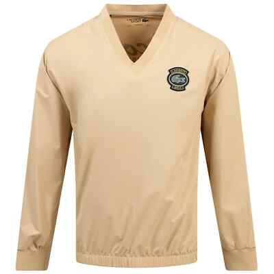 Lacoste Men's V-Neck Windbreaker Heritage Golf Sweatshirt Loose