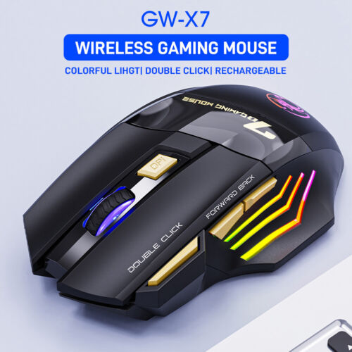 GW-X7 7 Tasten wiederaufladbare RGB Wireless Mute ergonomische Gaming-Maus - Bild 3 von 8