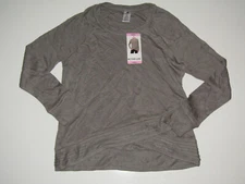 NWT Womens ACTIVE LIFE Silver Gray Active Sweater Shirt Size Large L
