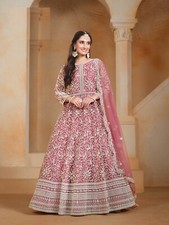 Designer Anarkali Gown Pakistani Style Embroidered Bridal Wedding Wear