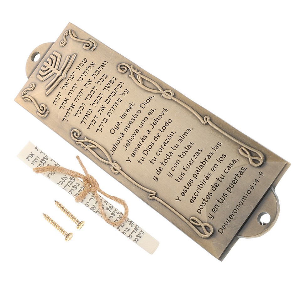 Religious Door Mezuza Cases With Scroll Jewish Mezuzahs Metal Blessing