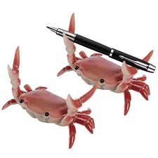 Funny Crab Pen Holder Weightlifting Theme Desk Decor Pen Storage