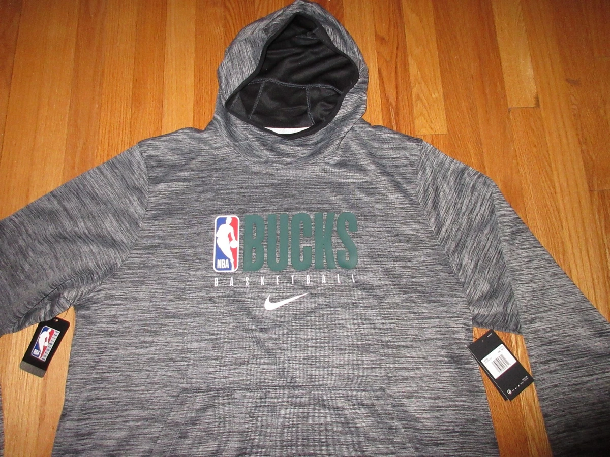 NIKE Milwaukee Bucks Warm Up Hoodie NBA Player Issue Men Size 2XL