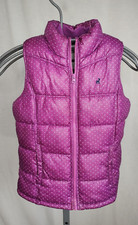 Old Navy ON Purple Polka Dot Zip Up Sleeveless Puffer Vest Kids Girl XL