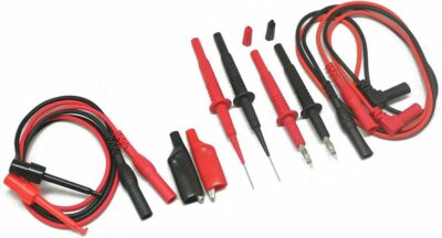 Red Black Electric Circuit Testing Device Multimeter Probes Alligator Clips Set