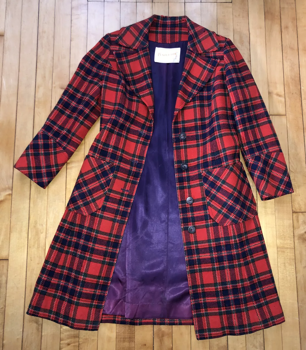 vintage 1940s Pendleton ladies dress rare wool tartan plaid womens jacket