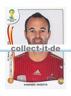 Panini WM Worldcup 2014 - Sticker 119 - Andres Iniesta