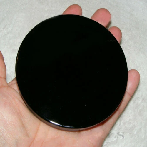 60-200MM Black Obsidian Scrying Mirror Crystal Gemstone Mineral Specimens Stone - Picture 2 of 6