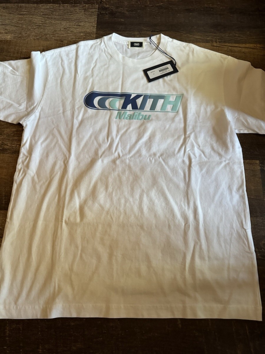 ?RARE?KITH Malibu Surf Sport Logo Vintage Tee|2024|M|White 