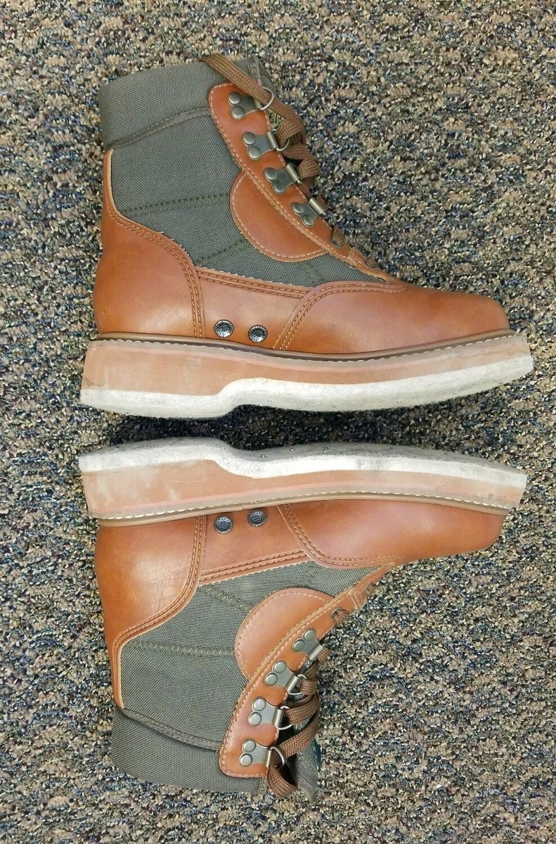 LL Bean Streamlight Wading Boots Mens 6 Brown‎ Olive Fly Fishing Felt Sole Men main image 3
