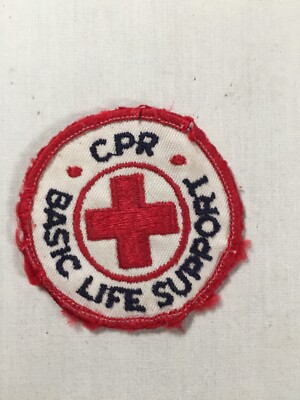Boy Scouts of America red cross CPR Basic Life Support BSA Patch