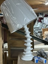 Trade Fair International large curved table lamp And Shade in white