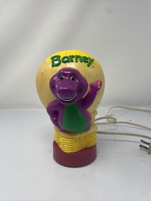 Vintage Barney The Dinosaur Air Baloon Lamp Night Light 1992 Lyons