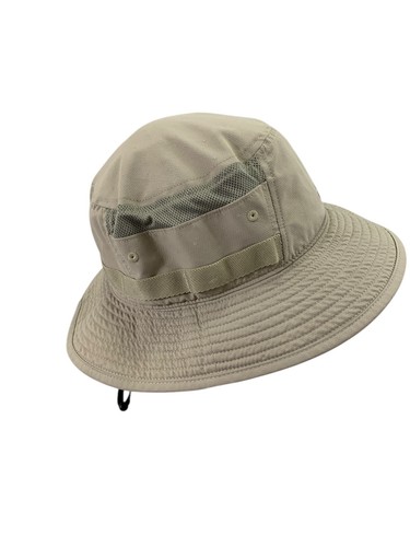 Adidas Aeroready ventilated mesh lined tan sun hat w/ chin strap one size - Picture 2 of 8
