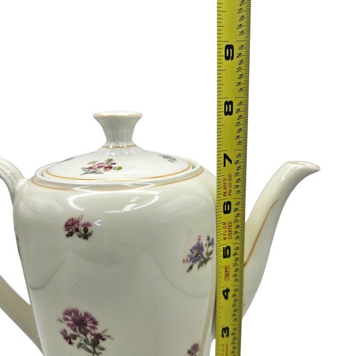 Zeh Scherzer Bavaria 60 Jahre Floral Tea Set Teapot 4 Cups Vintage Porcelain - Picture 23 of 23