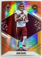2021 Panini Phoenix John Bates Rookie Fire Burst Card RC Washington Commanders