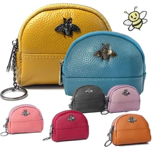 Women's Mini Wallet Leather Card Holder Zip Clutch Coin Key Purse Money Bag Gift