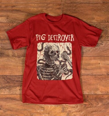 PIG DESTROYER - SNAKE EATER T-SHIRT, red shirt TE2812
