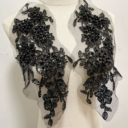 DIY Wedding 3D Embroidered Floral Applique Lace Sequin Beaded Patch Trim Sewing - Picture 5 of 13