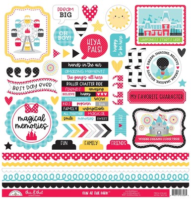 Doodlebug This & That Cardstock Stickers 12''X12''-Fun At The Park