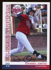2010 Elizabethton Twins DANIEL DANNY ORTIZ Signed Card autograph AUTO PIRATES