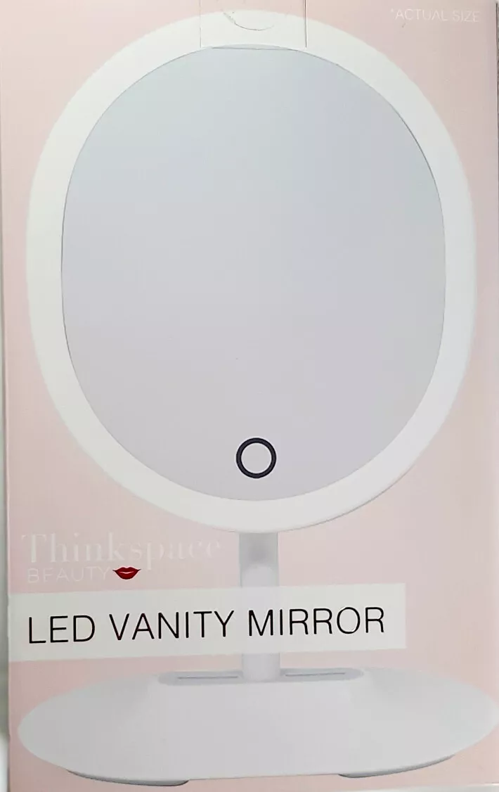 ThinkSpace Beauty Oval LED Lighted Edge Mirror. NIB eBay