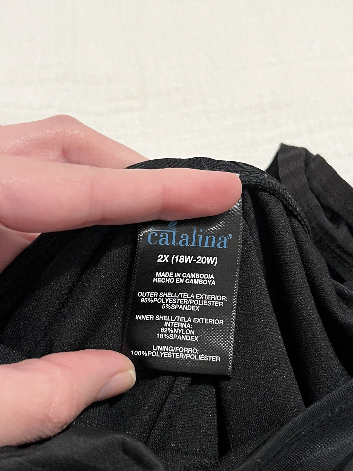 Catalina Swimsuit Black Sheer Stripe OnePiece Lined … Gem