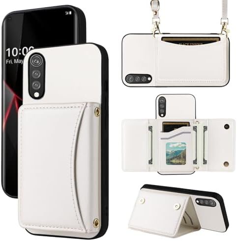 LG Velvet 5G Wallet Case with Crossbody Strap for Verizon T-Mobile 2020