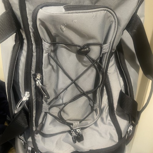 TUMI Convertible Roller Black Bag Backpack Travel Wheels Duffle 25x14.5x12 - Picture 10 of 14