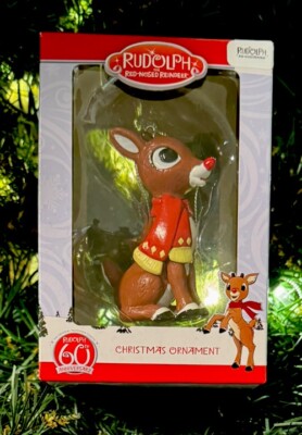 2025 Rudolph The Red Nosed Reindeer w Scarf Christmas Tree Ornament New ...